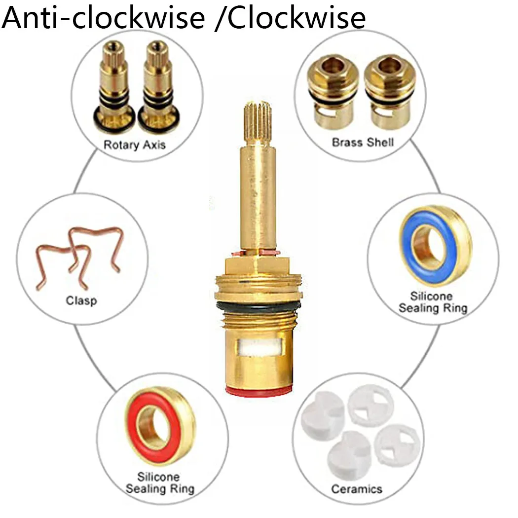 High Performance Shower Bath Tap Valve Cartridge Long Tall Stem Insert 20 12 Size Copper Shell Bronze Valve Core