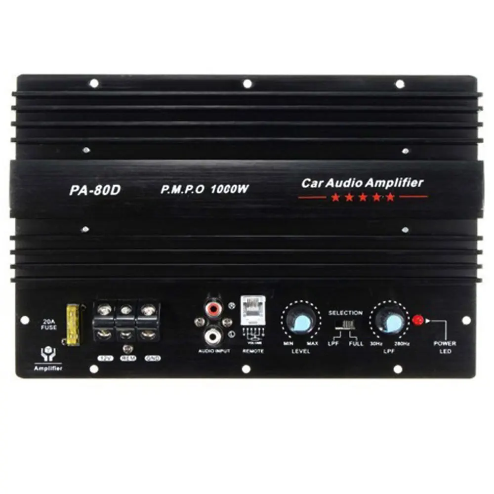 Imagem -05 - Placa de Amplificador Subwoofer para Bass Speaker Alta Potência Car Audio 12v para 48 Ohm 12 Pico 1000w