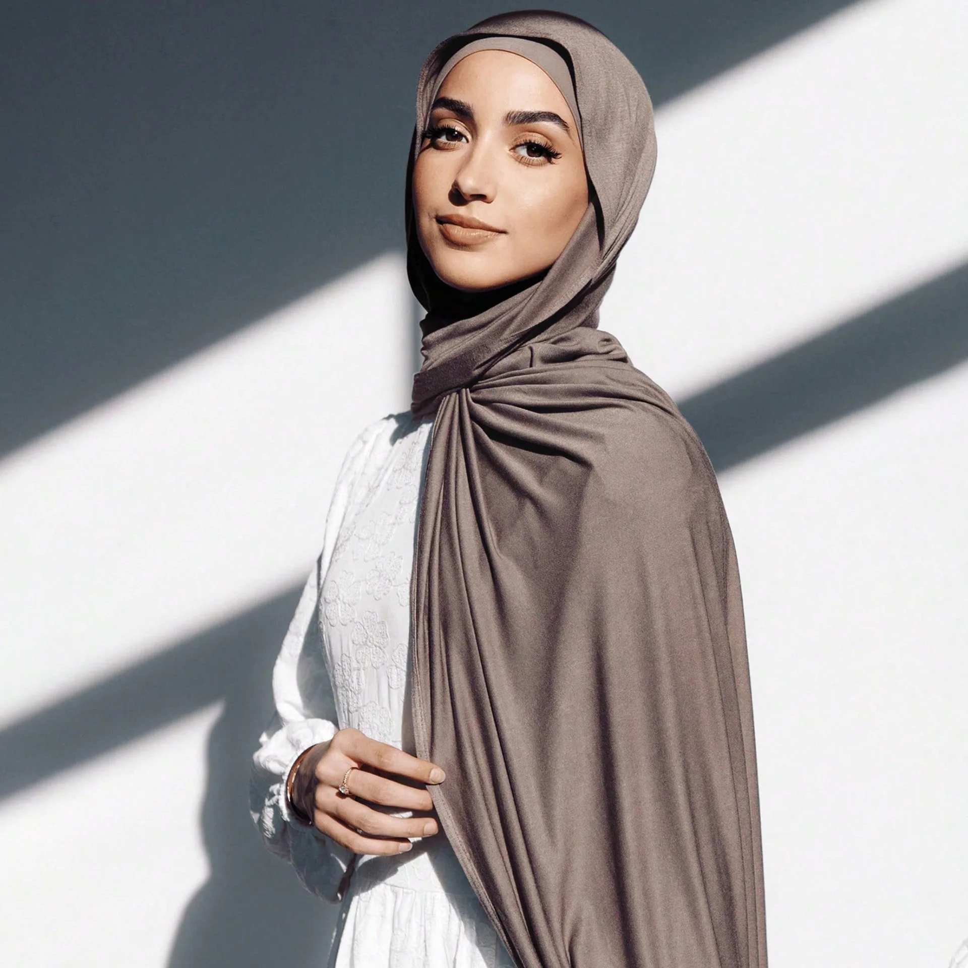 

Высококачественный длинный шарф из мерсеризованной хлопчатобумажной ткани для женщин