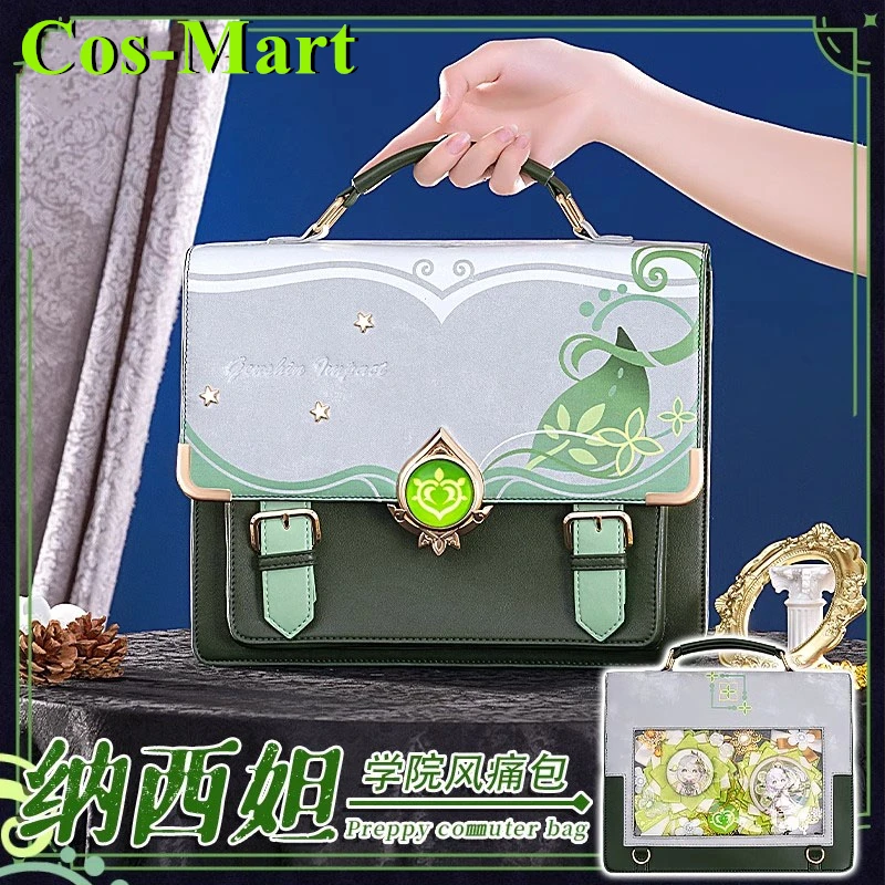 Cos-Mart Genshin Impact Nahida Bag Cosplay Costume Message Bag Commuter Shoulder Pain Bag Role Play Clothing Game