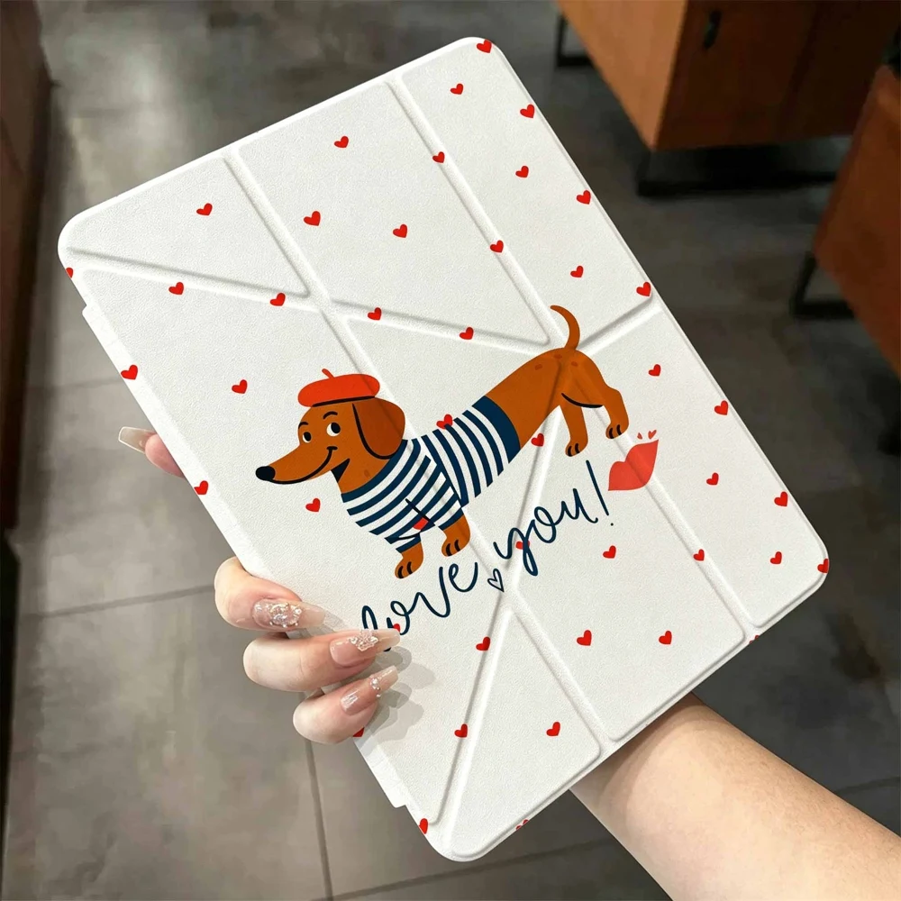 Hot Sale Dachshund Love For Samsung Galaxy Tab A8 A9 A11 S6 S7 S8 S9 S10 FE Plus Lite Protective With Pen Slot Tablet Case