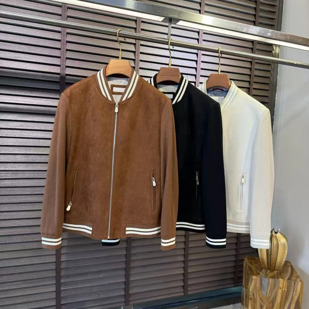 

BC Italian autumn and winter new fashion embroidery old money style casual stand-up collar jacket men's business coat