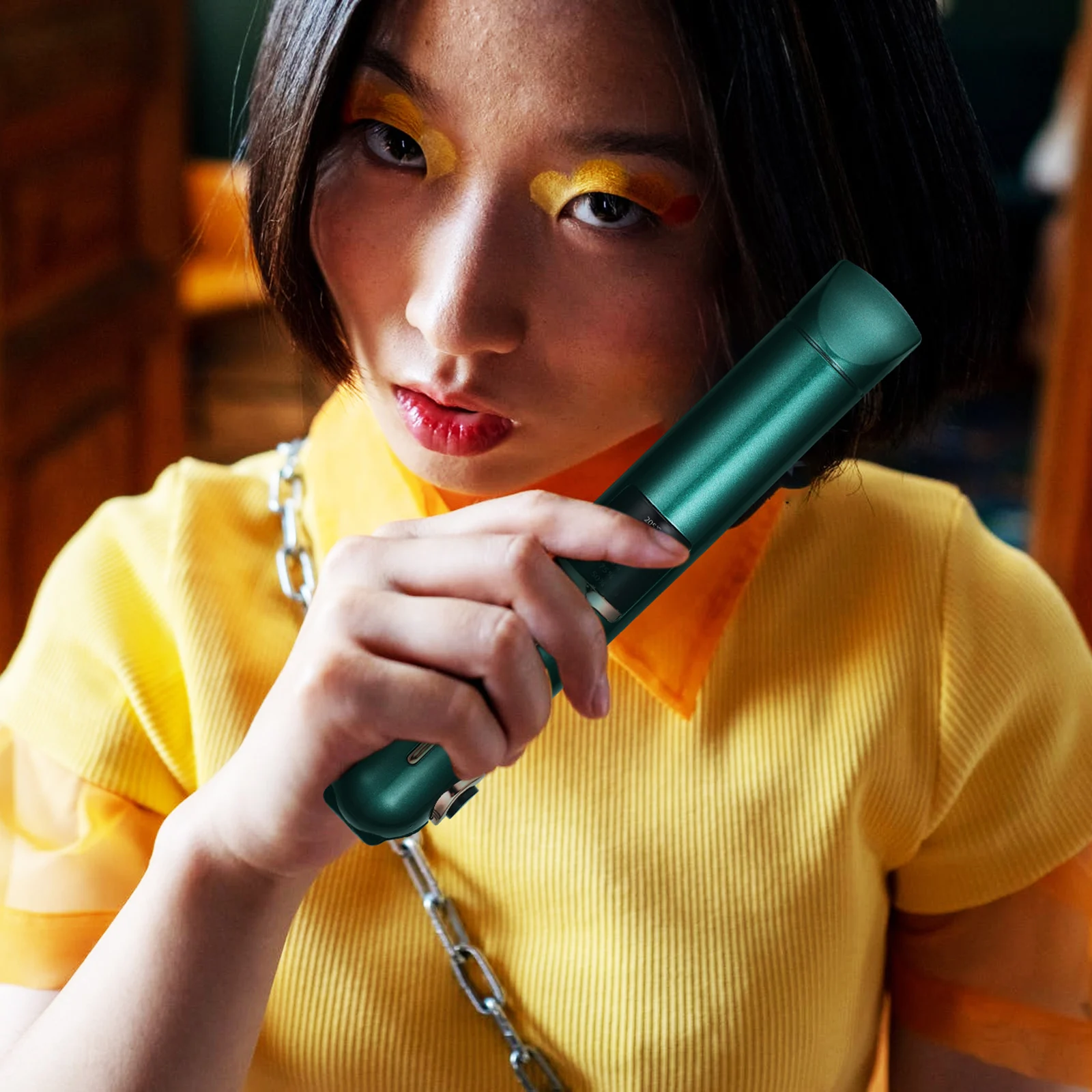 

Wireless Charging Curling Iron Multifunctional Hair Straightener Portable USB Rechargeable Styling Tool for Travel Home Use