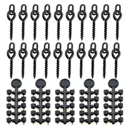 50PCS Hook Stops Beads Carp Fishing Accessories Stoper 20PCS Boilies Bait Screw Hair Chod Ronnie Rig Pop UP Boilies Stop