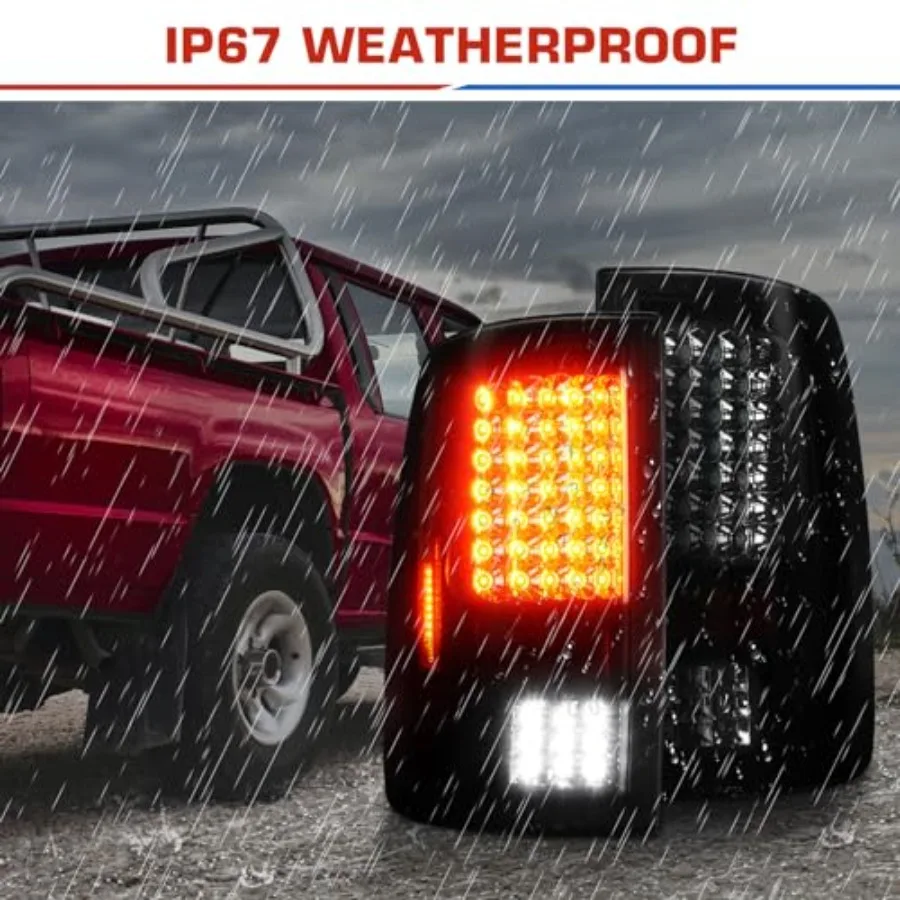 مجموعة الضوء الخلفي LED الخلفية لـ 20092018 دودج رام 1500 و 20102018 رام 2500 3500 شاحنات مع عدسة دخان كروم مصممة لـ F #6