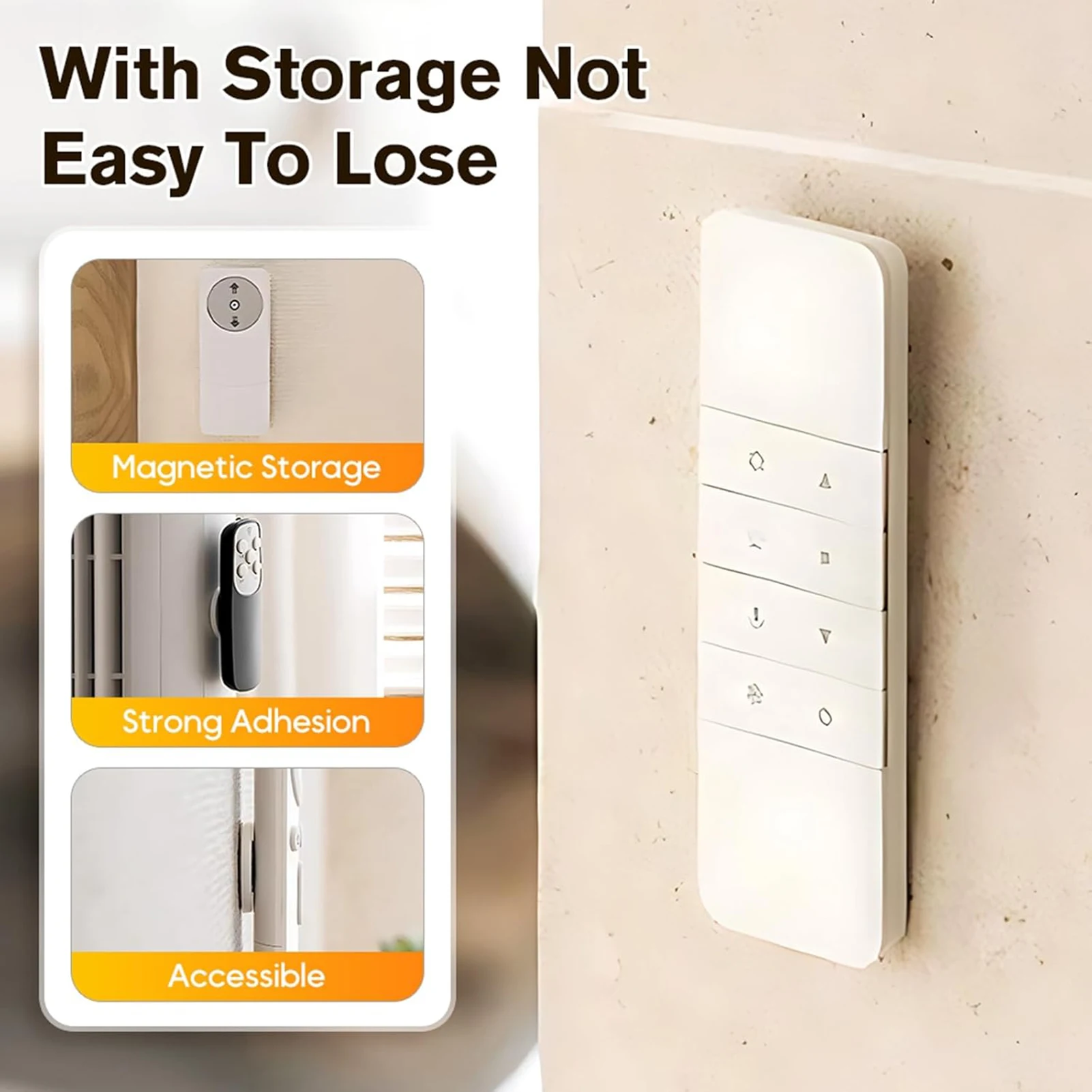 حامل مغناطيسي للتحكم عن بعد، خطاف ذاتي اللصق مغناطيسي قوي لتوفير المساحة لتنظيم تخزين المكاتب المنزلية