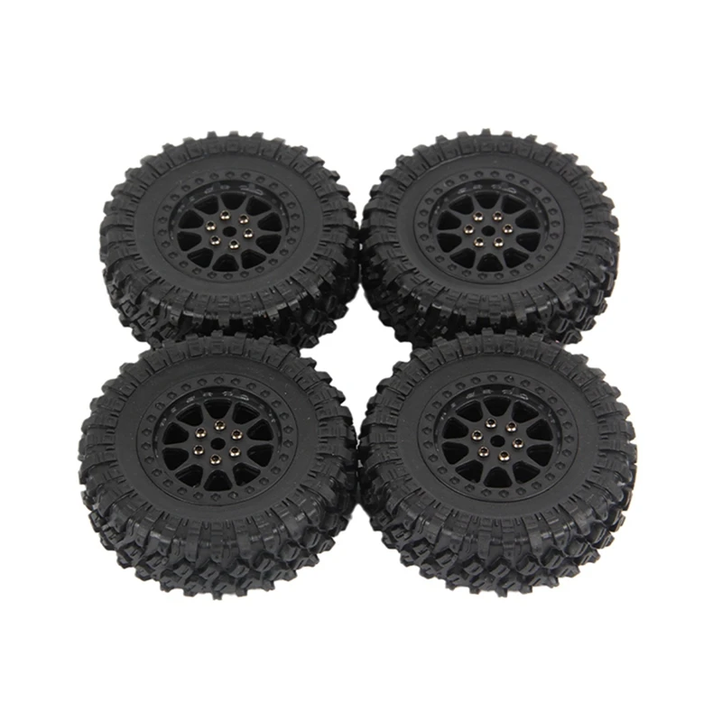 4Pcs 70Mm Tire Tyres Wheel For MN D90 D99S MN-90 MN91 MN98 MN99S WPL C14 C24 C34 B14 B24 RC Car Upgrade Accessories Black