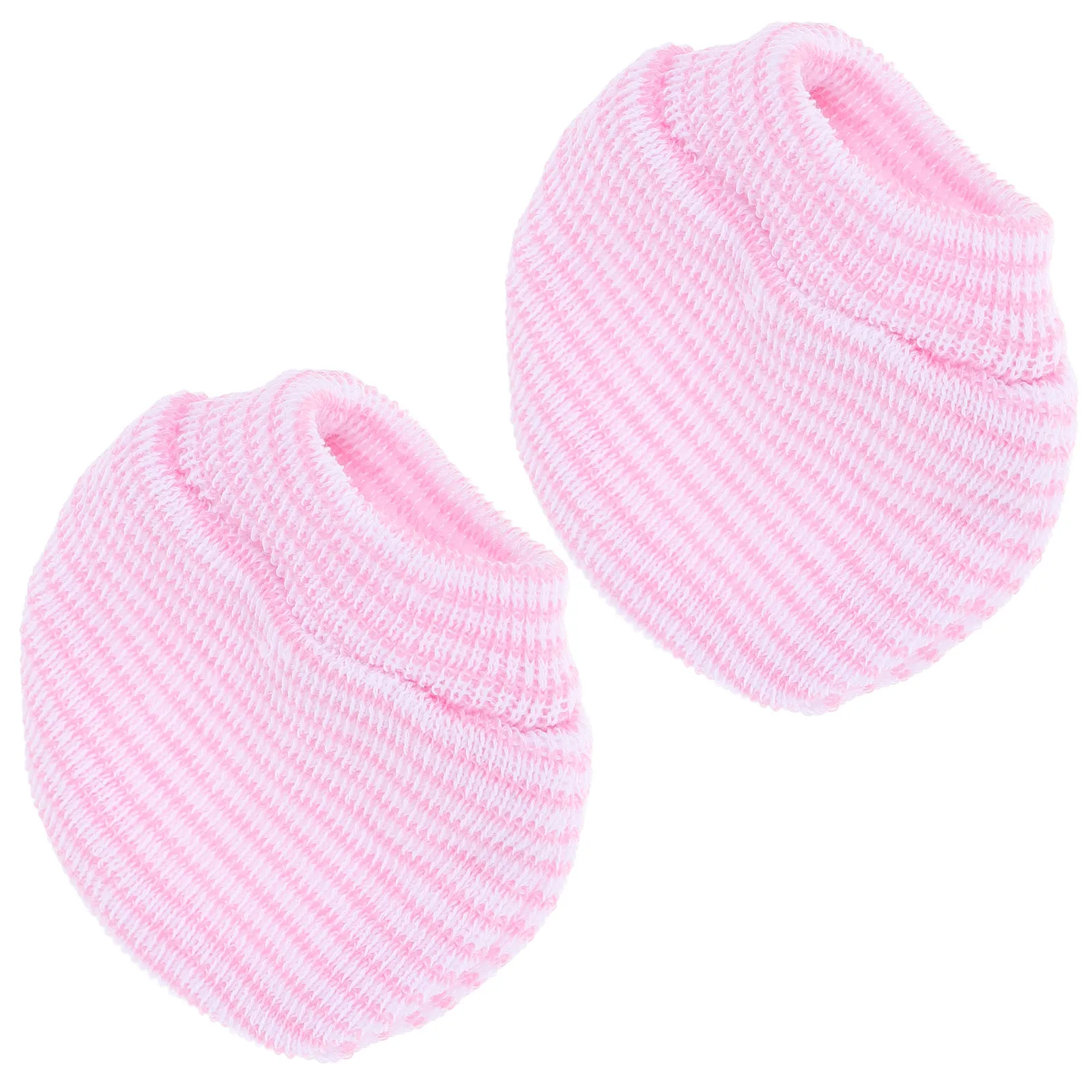 

1 пара вязаных варежек для новорожденных, зимние перчатки из мягкого хлопка, защита от царапин, предотвращение сосания пальцев, надежная фиксация