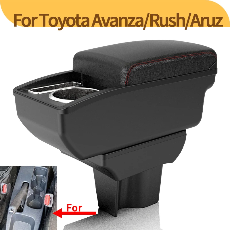 Para TOYOTA RUSH caja de reposabrazos para Toyota Avanza Rush Aruz caja de reposabrazos de coche caja de almacenamiento Interior de reequipamiento dedicado accesorios de coche