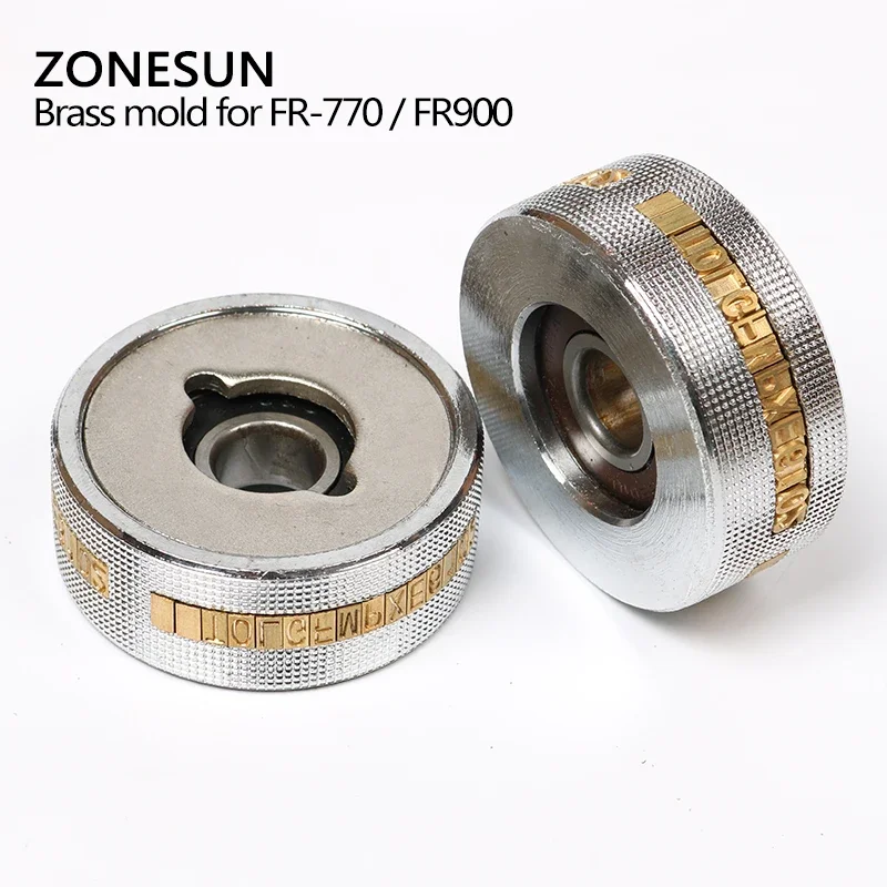 ZONESUN FR900 FR770 مجموعة الأبجدية ذات الختم الحراري مجموعة الأبجدية للضغط الحراري ماكينة ترميز التاريخ أرقام الحروف رقم النحاس