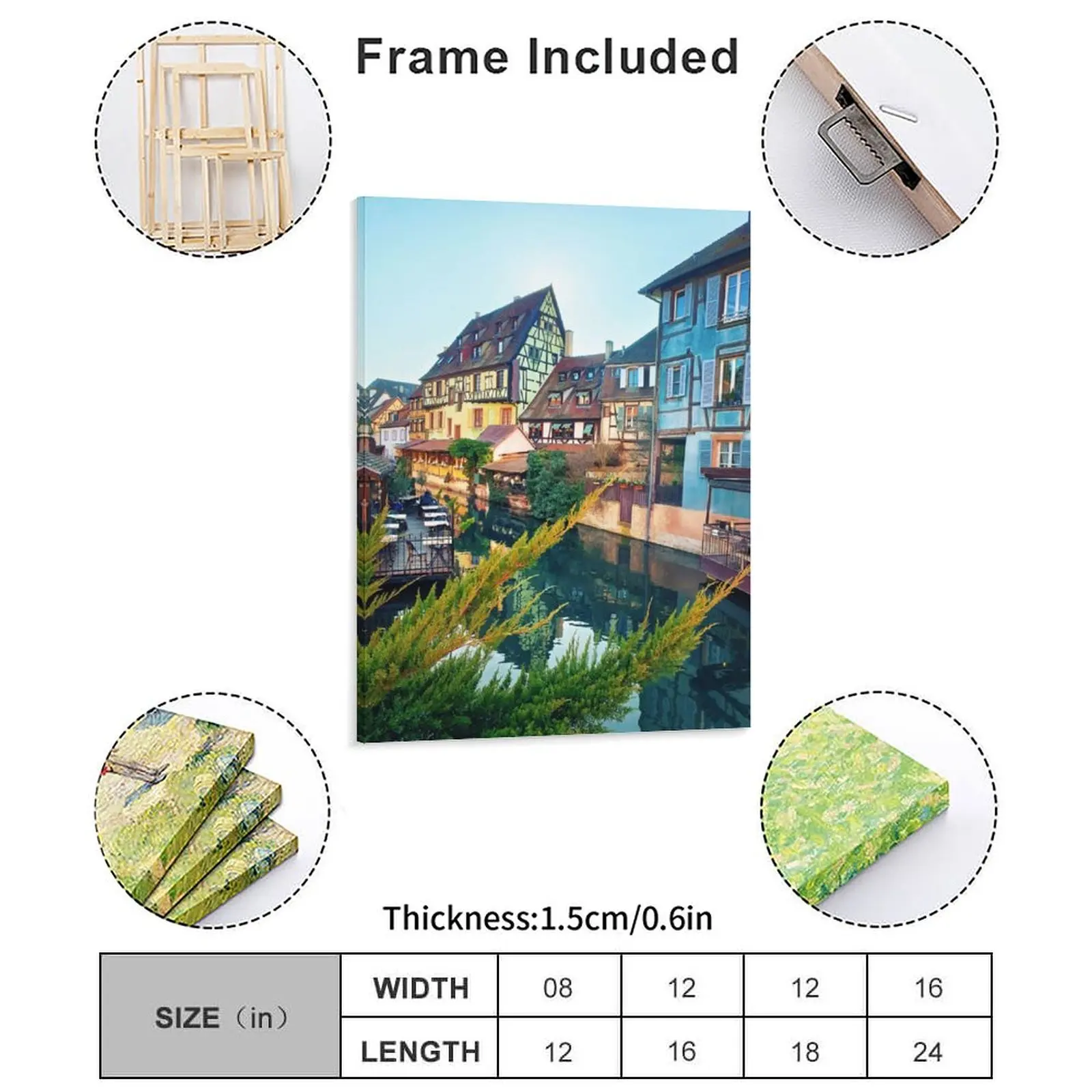 Colmar France Alsace Canvas Painting Designing Designing Garage Cinema Wall Mural Framed Wall Paintings