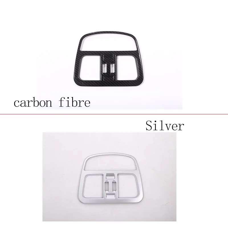 For Maserati Levante 2016-2023 ABS Chrome/Carbon Fiber Rear Air Conditioning Outlet Vent Frame Cover Trim Accessories
