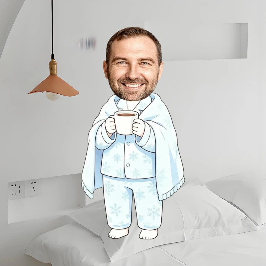 Custom Photo Pillow, Good-Looking Character Design, Soft Material, Unique Gift, Suitable for Valentine'S Day, Birthday, Hallowee