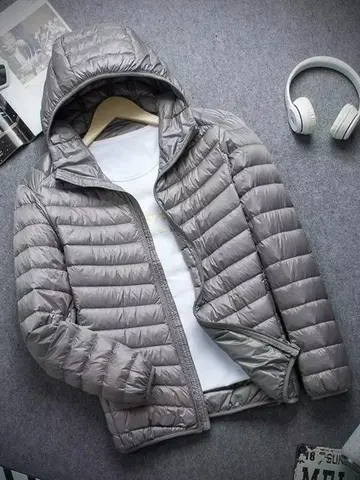 0-10℃ Men's Winter Jacket Ultra Light Duck Down Jackets Portable Hooded Puffer Feather Thin Parkas Windproof Outerwear Coat 5XL