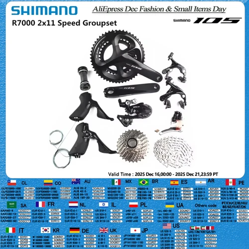 Grupo SHIMANO 105 R7000, juego de 2x11 velocidades, juego de bielas R7100 50-34T 52-36T, Kit de bicicleta de carretera, actualización del grupo de 5800