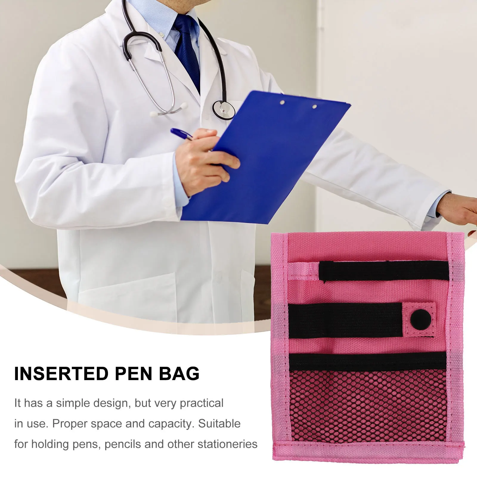 

Pen Storage Bag Large Capacity For Pens Pencils Stationery Organizer Nurse Doctor Tool Pouch Daily Use Inserted Pocket