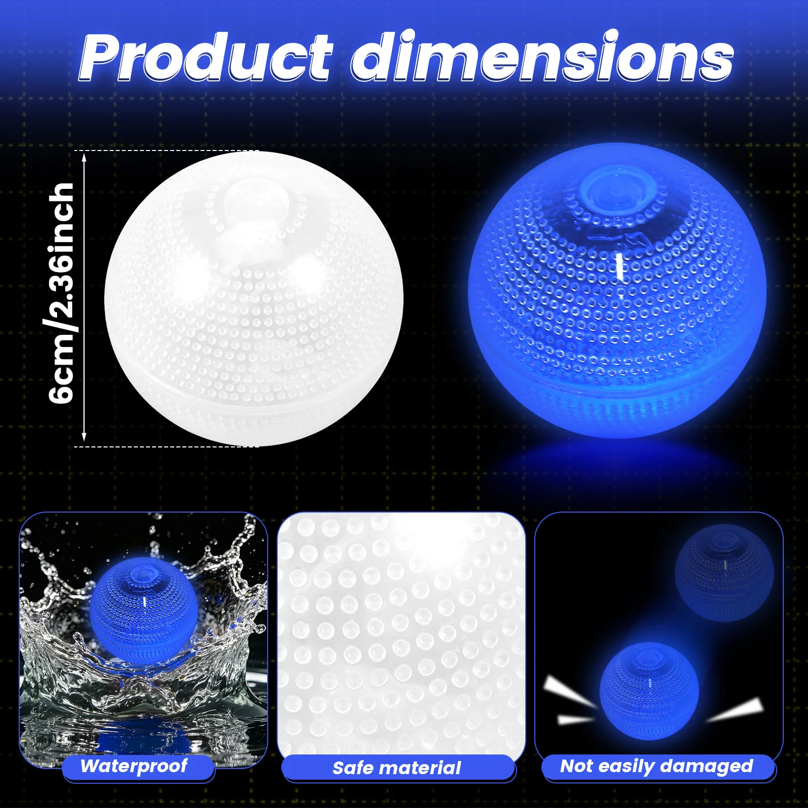 Leuchtender Hüpfball Glühender Partyball Springen oder Klopfen um das Licht zu aktivieren Leuchtender Ball für Feiertage Karneval Geschenktüten-Füller Kindergeschenk – Detail 3