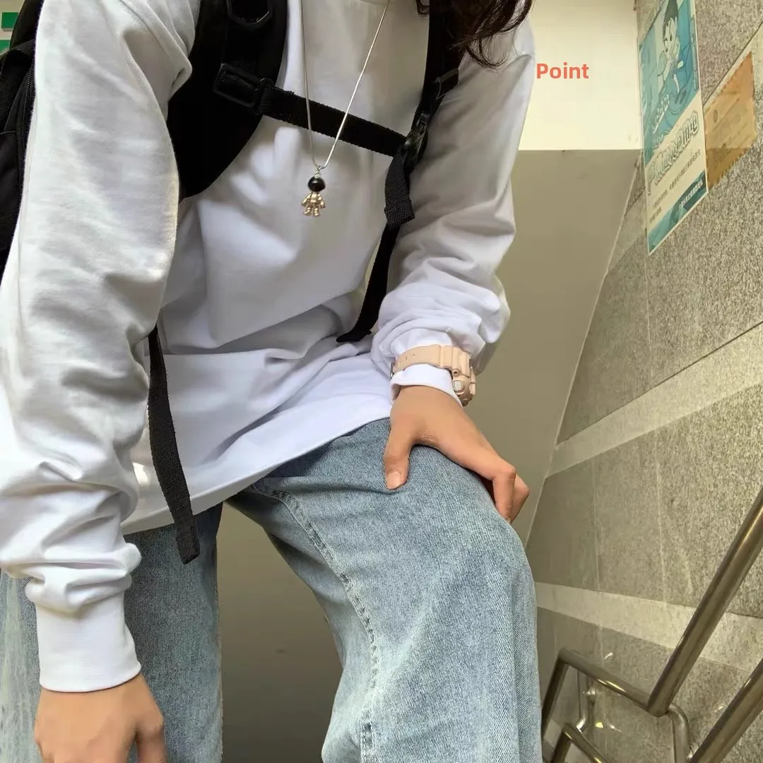 

Heavyweight Long Sve Cotton T-irt Men's Autumn Winter Thi Pure Cotton Dstring American Sle Base Layer Body T-irt