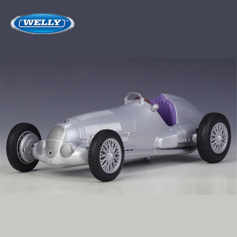 

WELLY 1:24 Mercedes-Benz W125 Alloy Luxy Car Model Diecast Metal Classic Retro Vehicle Car Model Simulation Collection Kids Gift
