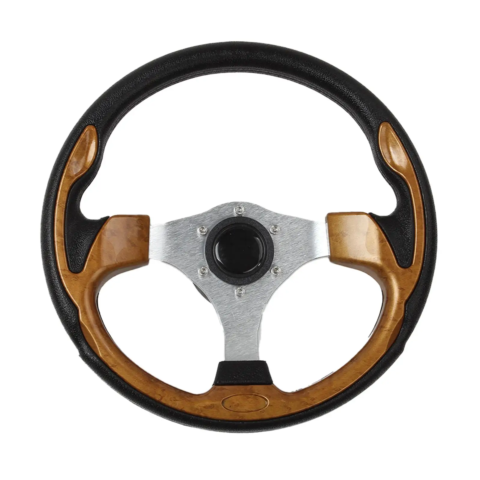 Marine Steering Wheel Aluminum Frame 35cm for Pontoon Boats Yachts Accs