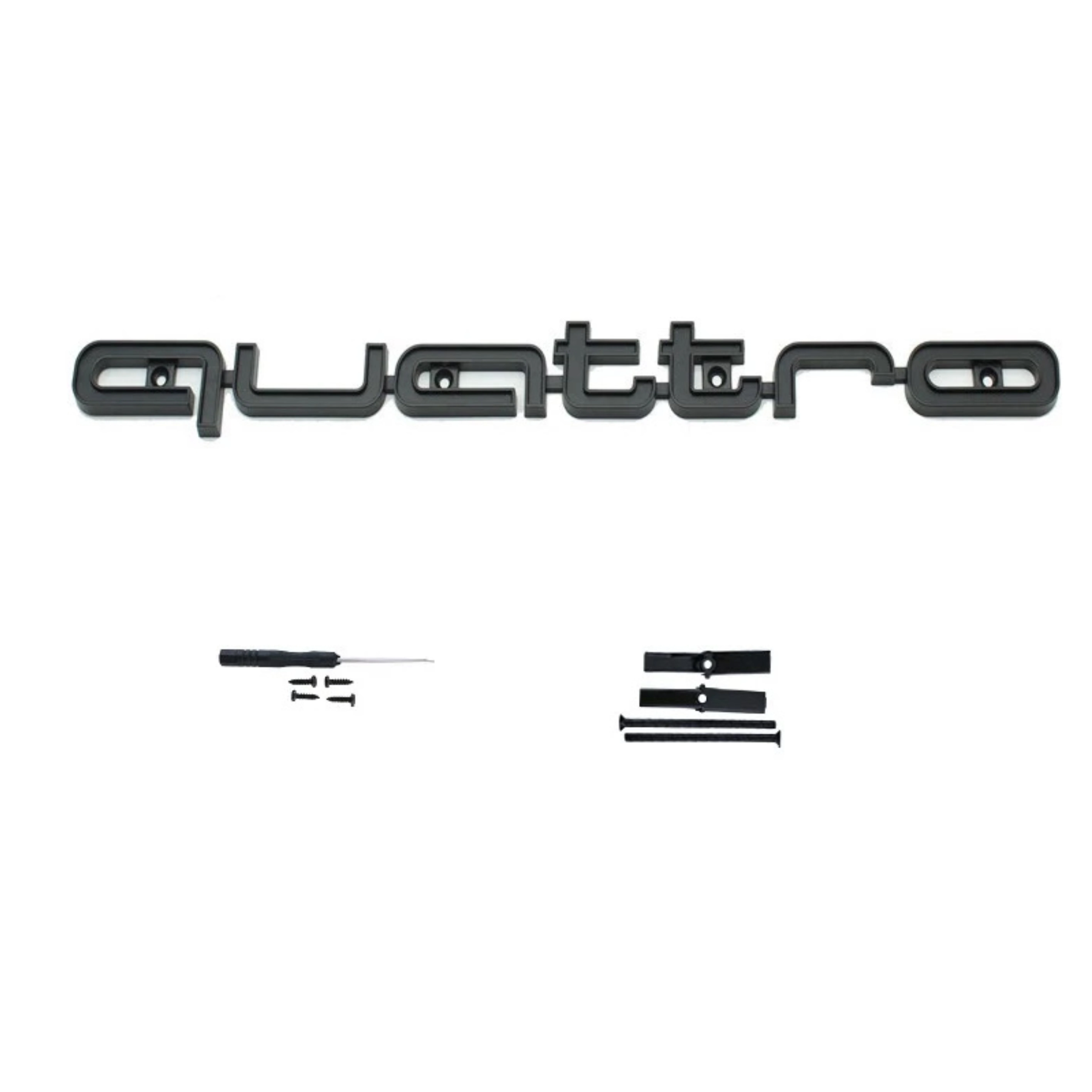 Audi Quattro Emblem 3D ABS Kühlergrill-Emblem für A3 A4 A5 A6 A6L A7 A8 Q3 Q5 Q7 S3 S4 S5 RS3 RS4 RS6 Zubehör-Abzeichen
