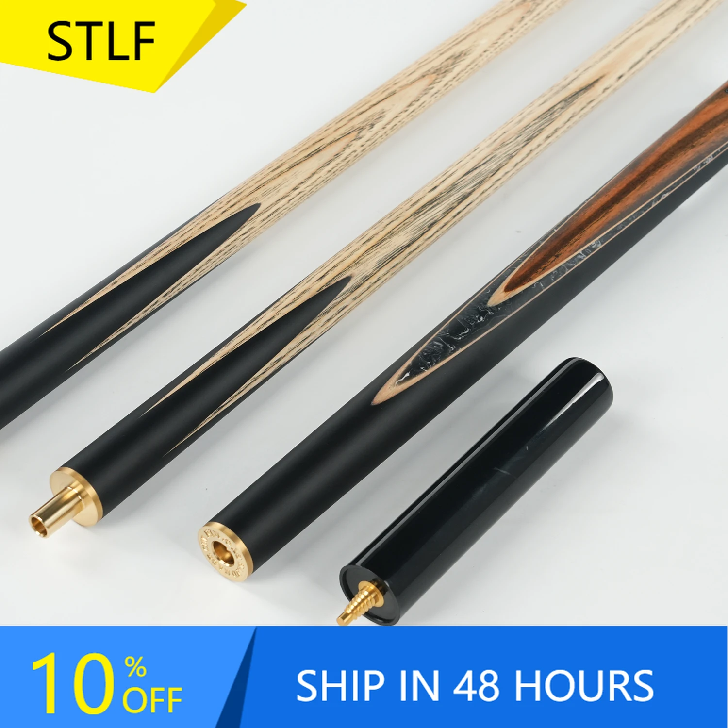 STLFNew Omin éclairer JO-1Q 3/4 billard articulés queue de billard à la main bâton de queue de billard en laiton frêne bois jeu de piscine