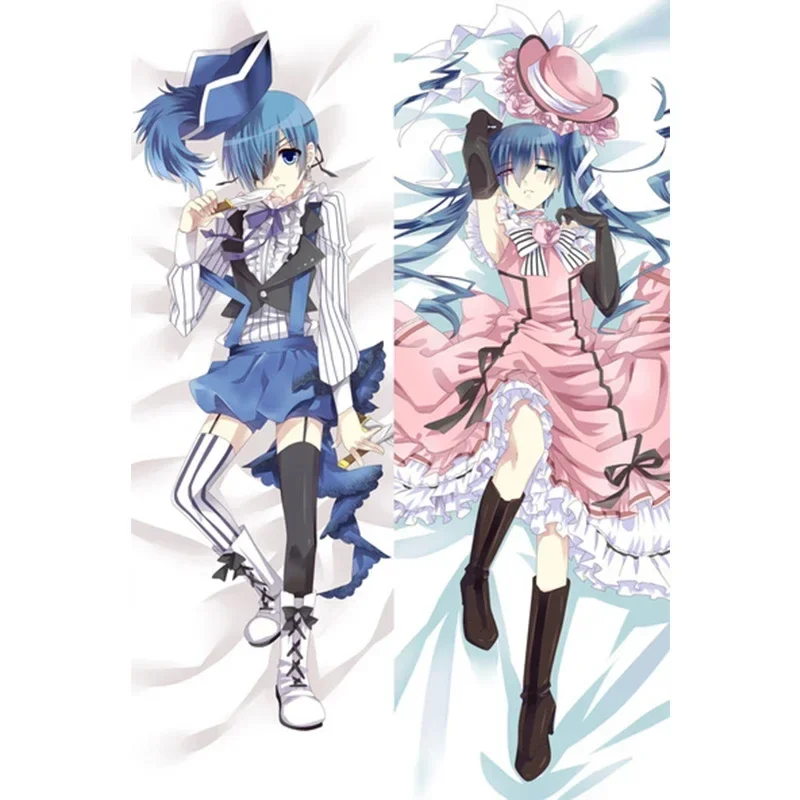 Japanese Anime Pillow Case Kuroshitsuji Black Butler Sebastian Ciel Dakimakura Hugging Body Pillowcase  Long Cushion Cover