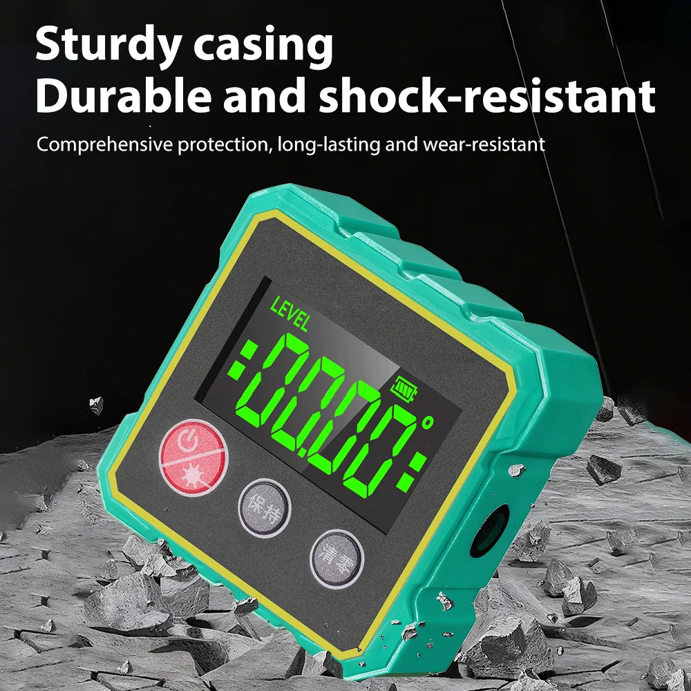 New Laser Digital Protractor Laser Level Ruler USB Chargable Inclinometer Magnetic Base Goniometer Magnet Angle Finder