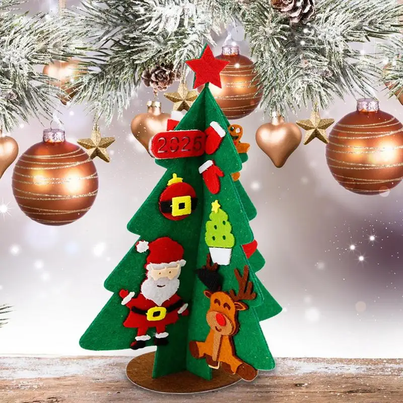 Handmade Christmas Tree Funny Christmas Arts And Craft Kit Christmas Craft Ornament Small Children\'s Christmas Tree Holiday Art