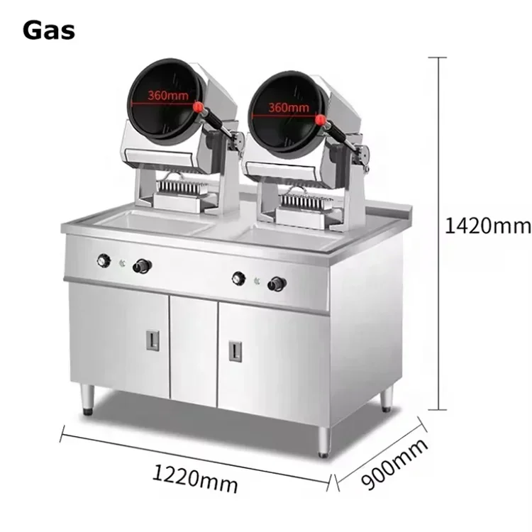 Intelligente roerbakmachine Robotfornuis Wok koekenpan Volautomatische elektrische gas slimme kookmachine