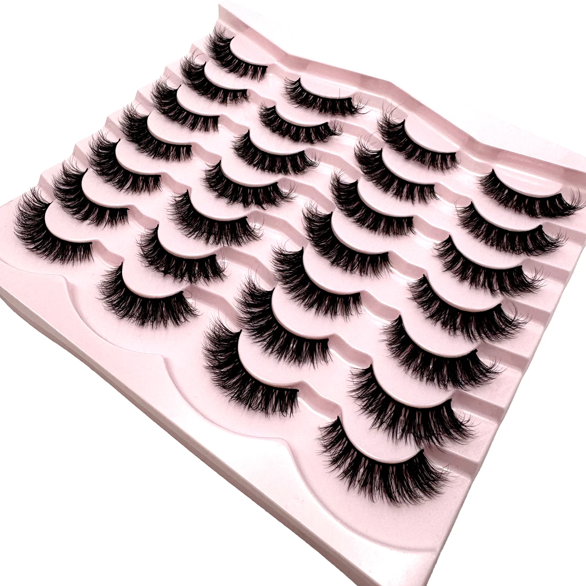 14 paires oeil de chat naturel 3d vison cils doux Faux Cils croix désordre Dense Extension de Cils Maquillaje Faux Cils Maquillaje