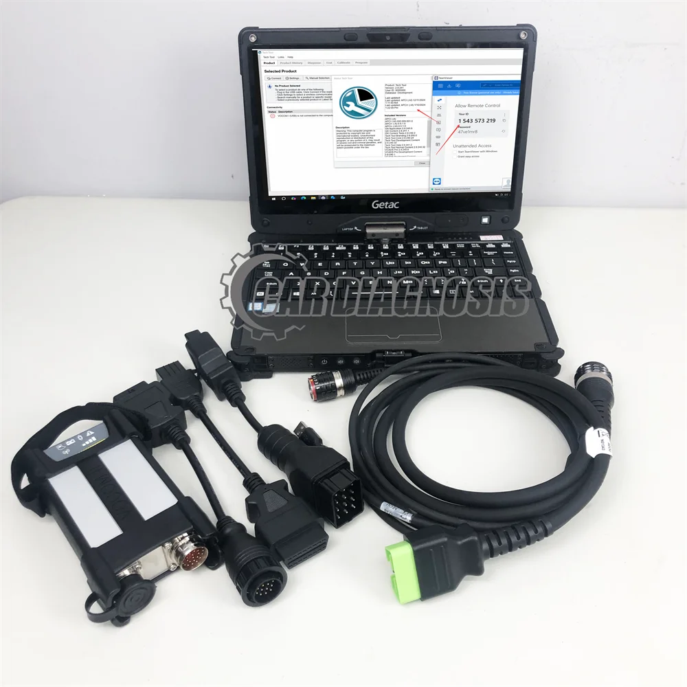 

For VOCOM II VOCOM2 88894000 for Truck Excavator for Renault Diagnostic Tool EURO6 V2.8 PTT Premium Tech Tool+getac v110 laptop