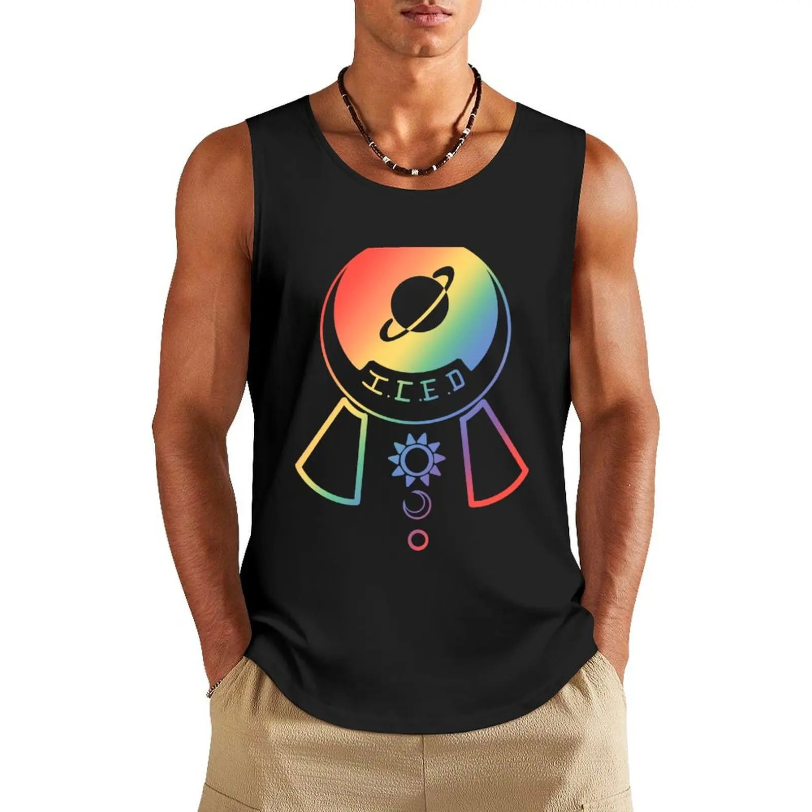 I.C.E.D: The Interplanetary Cosmic Exploration Division Tank Top summer clothes man 2024 summer 2024