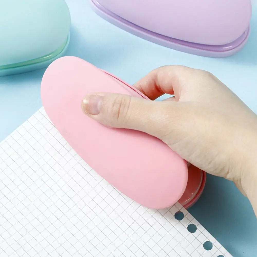 Portable With Measure Scale 2-hole Paper Punch Double Holes Manual Binding DIY Hole Punch 6cm Binding Teacher