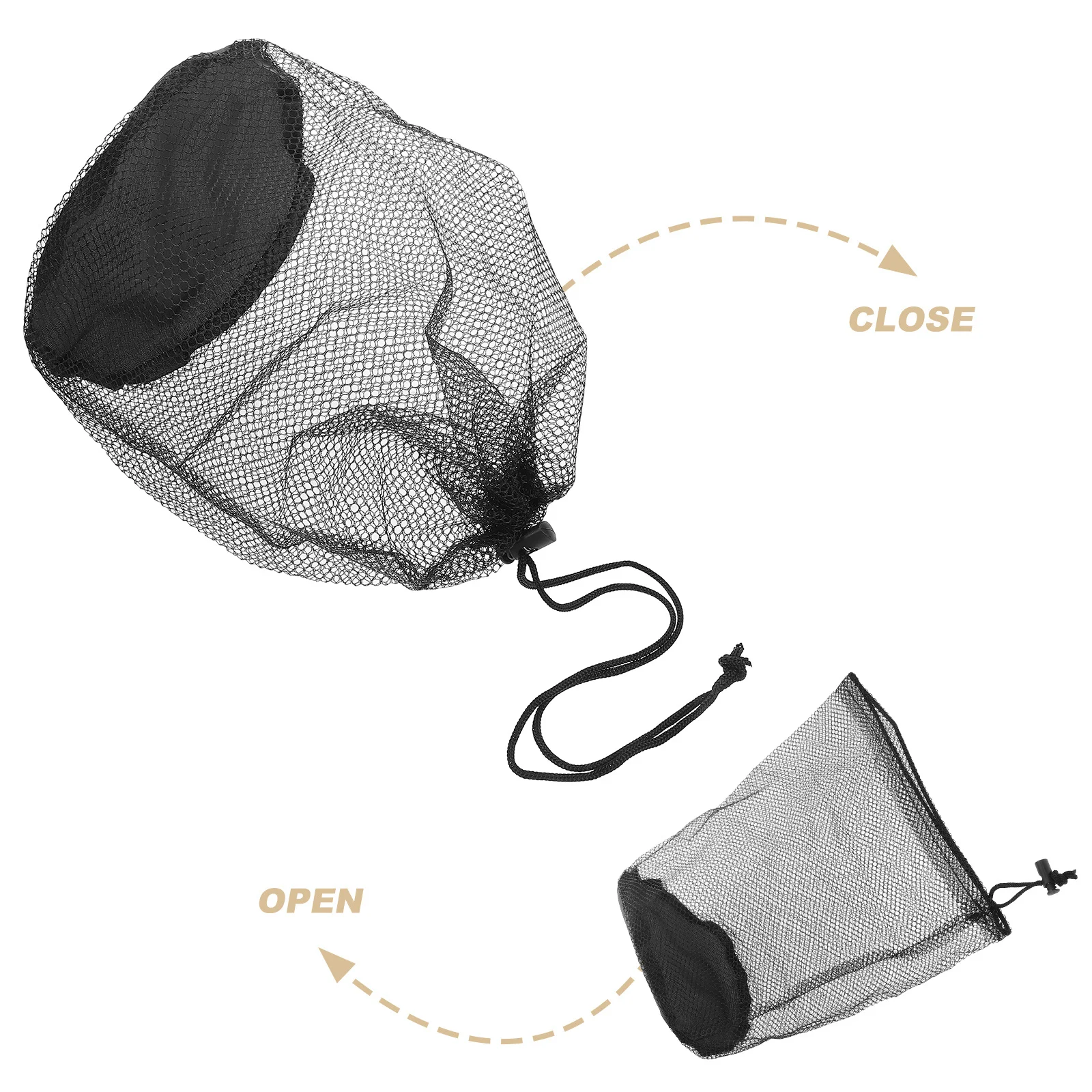 

2Pcs Ball Storage Net Bags Sports Cone Organizer Mesh Drawstring Bags Outdoor Gym Pool Equipment Organizer Training Gear