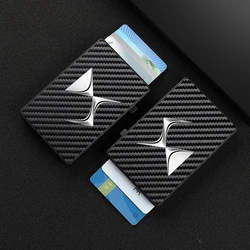 Anti-theft Carbon Fiber ID Card Holder Bank Credit Pop Up Wallet Box For DS SPIRIT DS3 DS4 DS4S DS5 5LS DS6 DS7 DS Car