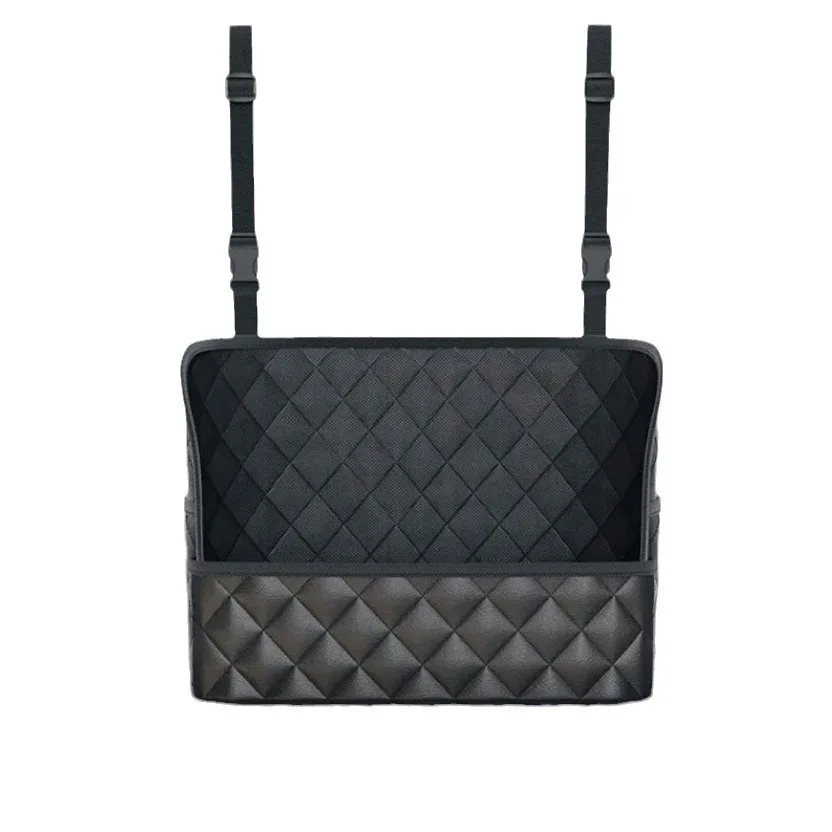 Car Middle Seat Storage Net Large Capacity Leather Bag Seat Back Storage Bag Car Chair Back Supplies Storage Goods Hanging Bag image 6