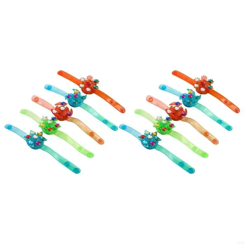 حزمة من 10 أساور Glow Tops Creative Spin for Plasse Supplies و Event A2UB