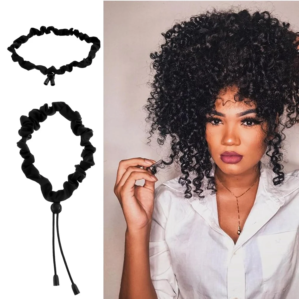 【Popular】5 PCS Hair Scrunchies Adjustable Ponytails Holder Curly Loc Ties Adjustable Styling Headpiece Hairstyle Women