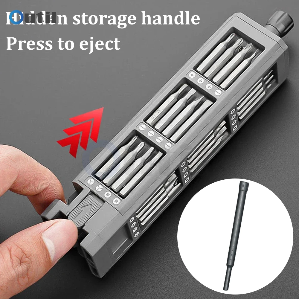 30 in 1 Multifunctional Screwdriver Set Home Laptop Mobile Phone Multi-gauge Bit Screws Repair Strong Magnetic Screwdriver Tools