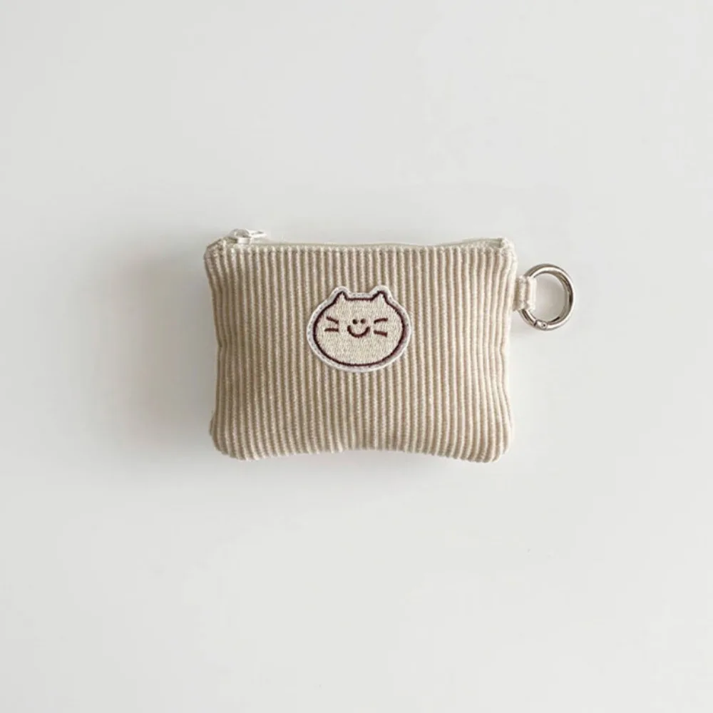 Practical Corduroy Fashion Corduroy Coin Purse Soft Wear Resistant Fashion Waffle Zippered Bag Mini Corduroy Zero Wallet