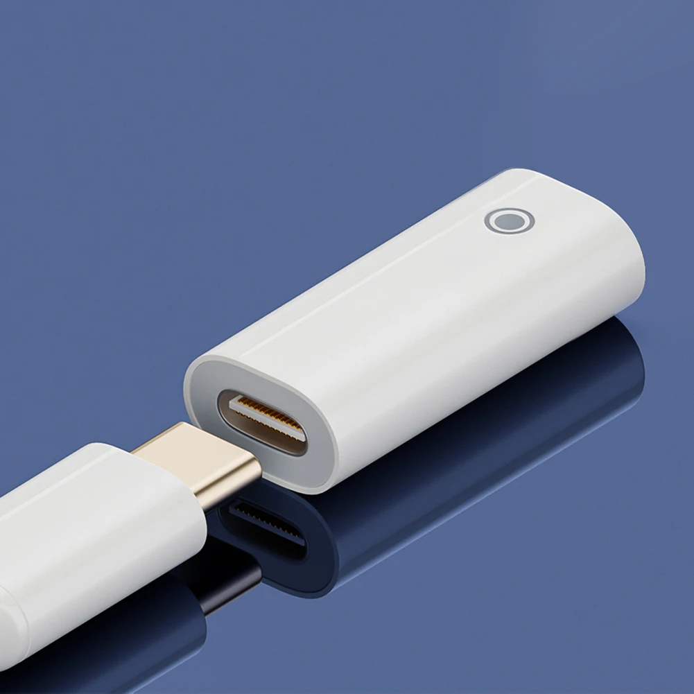 Female To Female Converter Adapter Replacement Parts Mini Data Cable Charging Adapter 8 Pin To Type-C/8 Pin for Apple Pencil 1/2