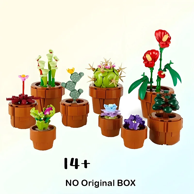 In Stock 10329 Tiny Plants IN STOCK Compatible Building Blocks Romantic Gifts Plant Home Decor Assemble Model Kid DIY Toys