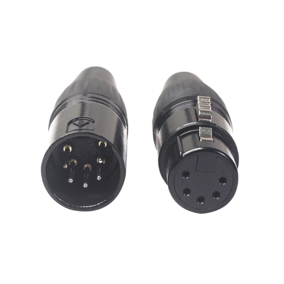 A52T10PCS Spina XLR fai-da-te a 5 pin per saldatura fai-da-te di vari cavi audio, cavi per microfono, cavi DMX XLR 5 pin femmina