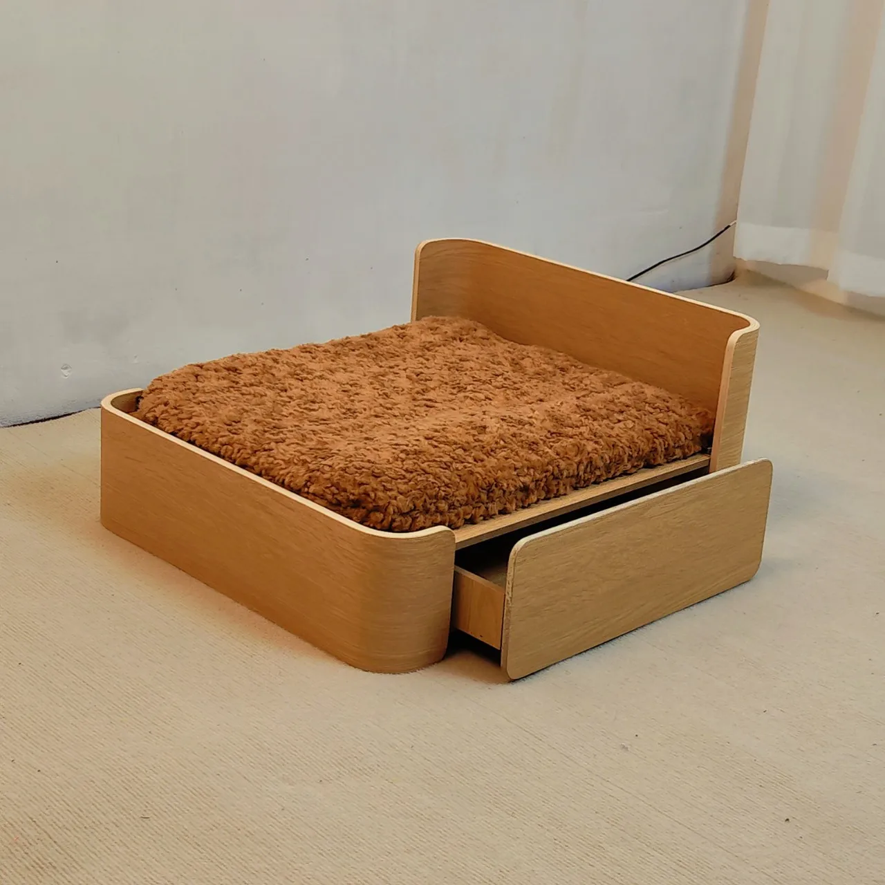 Wooden Detachable Cat And Dog Bed Modern Wooden Pet Bed Four Seasons Universal Log Pet Bed