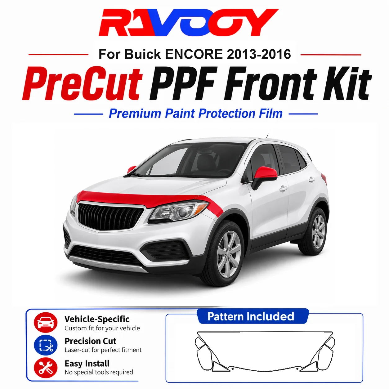 

8.5mil TPU Precut PPF Kit For 2025-2026 Acura ADX - Hood, Partial Fenders & Full Mirror Set - Self-Healing Gloss Clear Bra Film