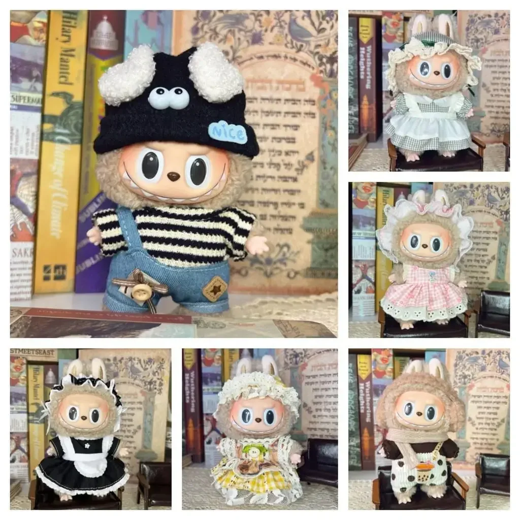 17cm Mini Plush Doll'S Clothes Outfit Accessories For Korea Kpop Exo Labubu Idol invisible wings cute Clothing Gift