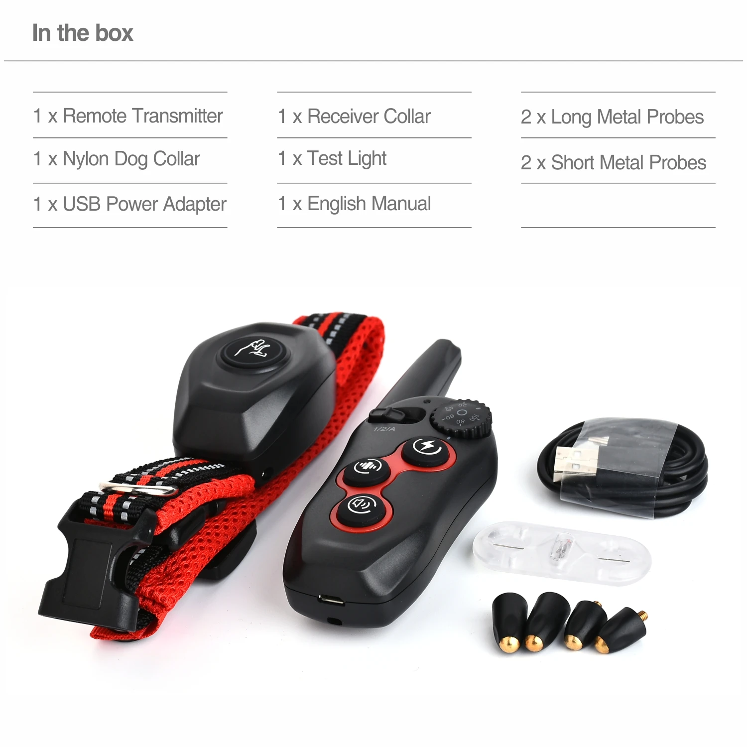 2 in 1 Dog Training Collar & Anti Bark Collar 400M Rechargeable Dog Electric Collar Waterproof Remote Dog Pet Product