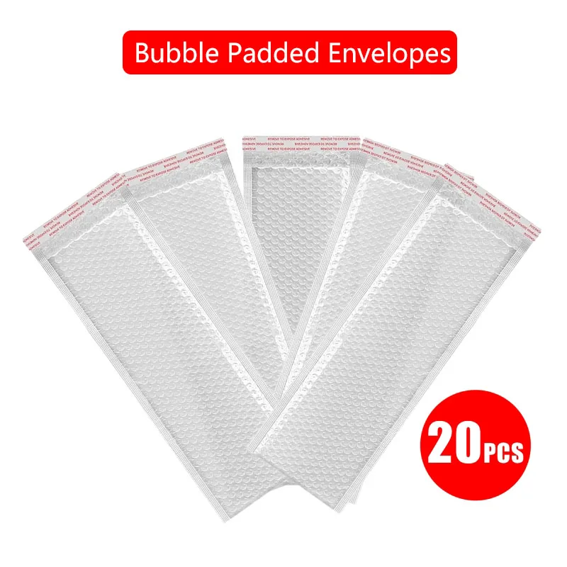 20Pcs 버블 봉투 가방 방수 충격 방지 두꺼운 우편 가방 의류 익스프레스 포장 가방 물류 운송 팩