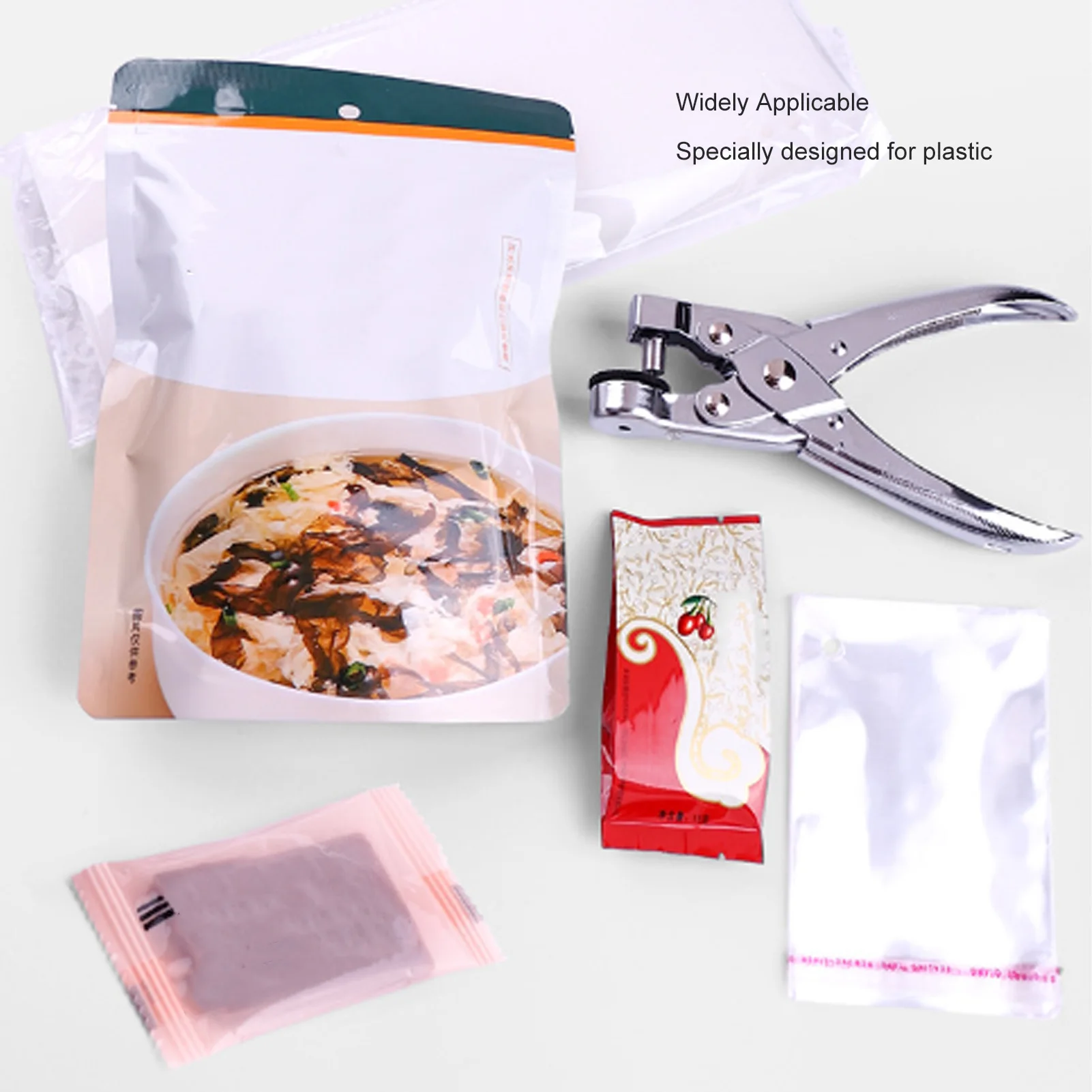 新型アイロン製プラスチックバッグパンチハンドヘルドプライヤー構造穴あけプライヤー通気孔パンチ包装用